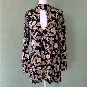 Flynn Skye Black Floral Cutout Blouse